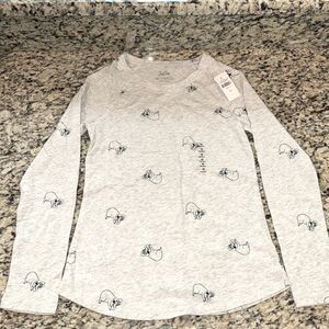 Justice Heather Koala Gray Long Sleeve Tee girls size 10 brand new with tags